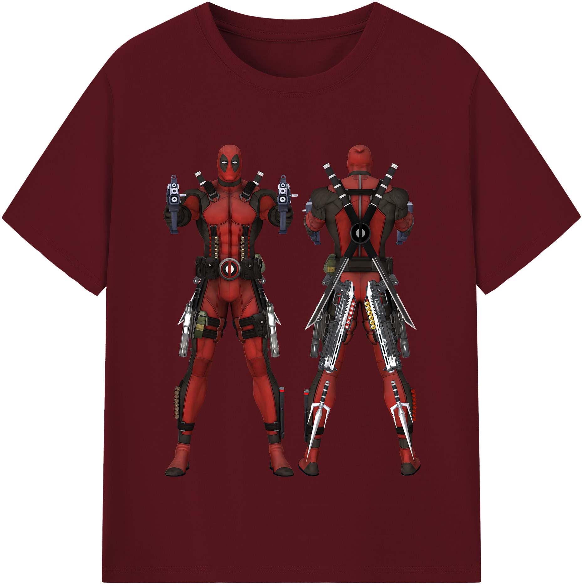（画像用） Deadpool デッドプール 綿100％半袖Tシャツ（フロントプリント）